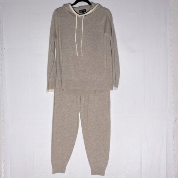 SOLD-Summersalt Beige Wool Cashmere Blend Jogger Hoodie Loungewear Set S/M - Picture 16 of 16